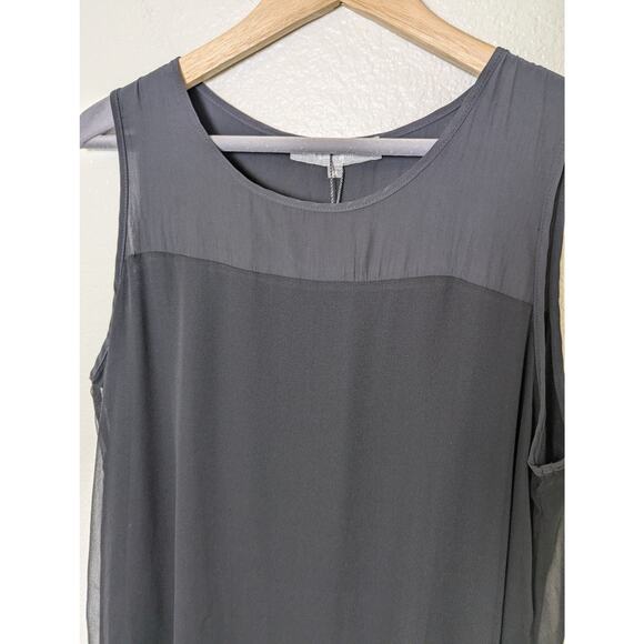 Lola & Sophie Silk Chiffon Black Asymmetrical Top Women Size M Whimsigoth Witchy - Picture 5 of 10